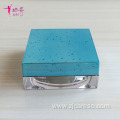 Square Shape Loose Powder Jar with Electroplated Lid